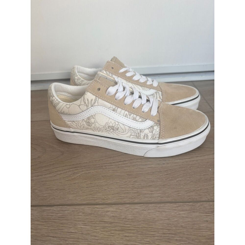 Vans Old Skool Desert Skulls Incense White Womens 6.5 Mens 5 Suede Skate Shoes